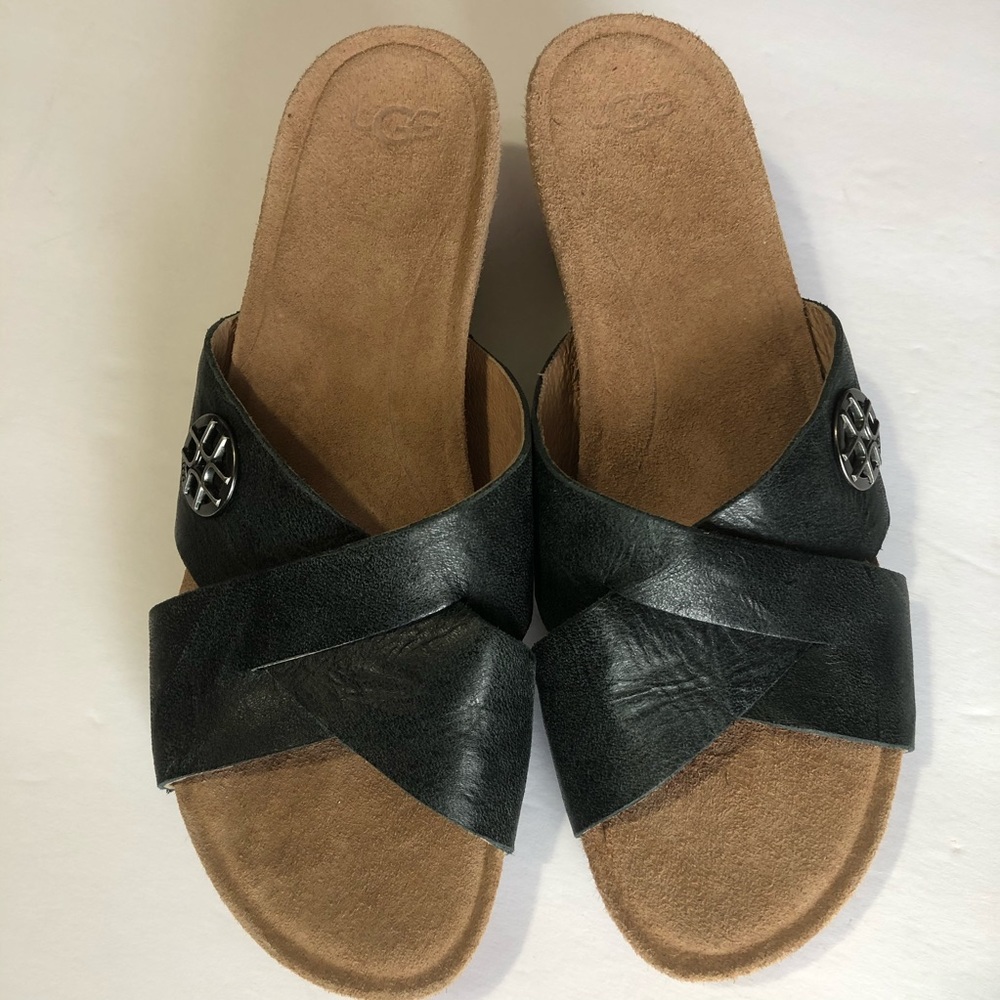 UGG Australia Lyra Women’s Black Sandals Size:8 - Picture 10 of 13